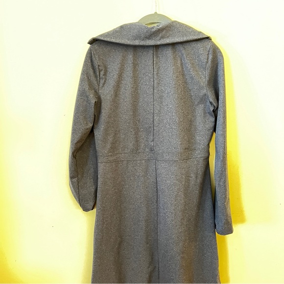 TEHAMA Blue Ruched Midi Dress with Sailor Collar - Picture 9 of 12